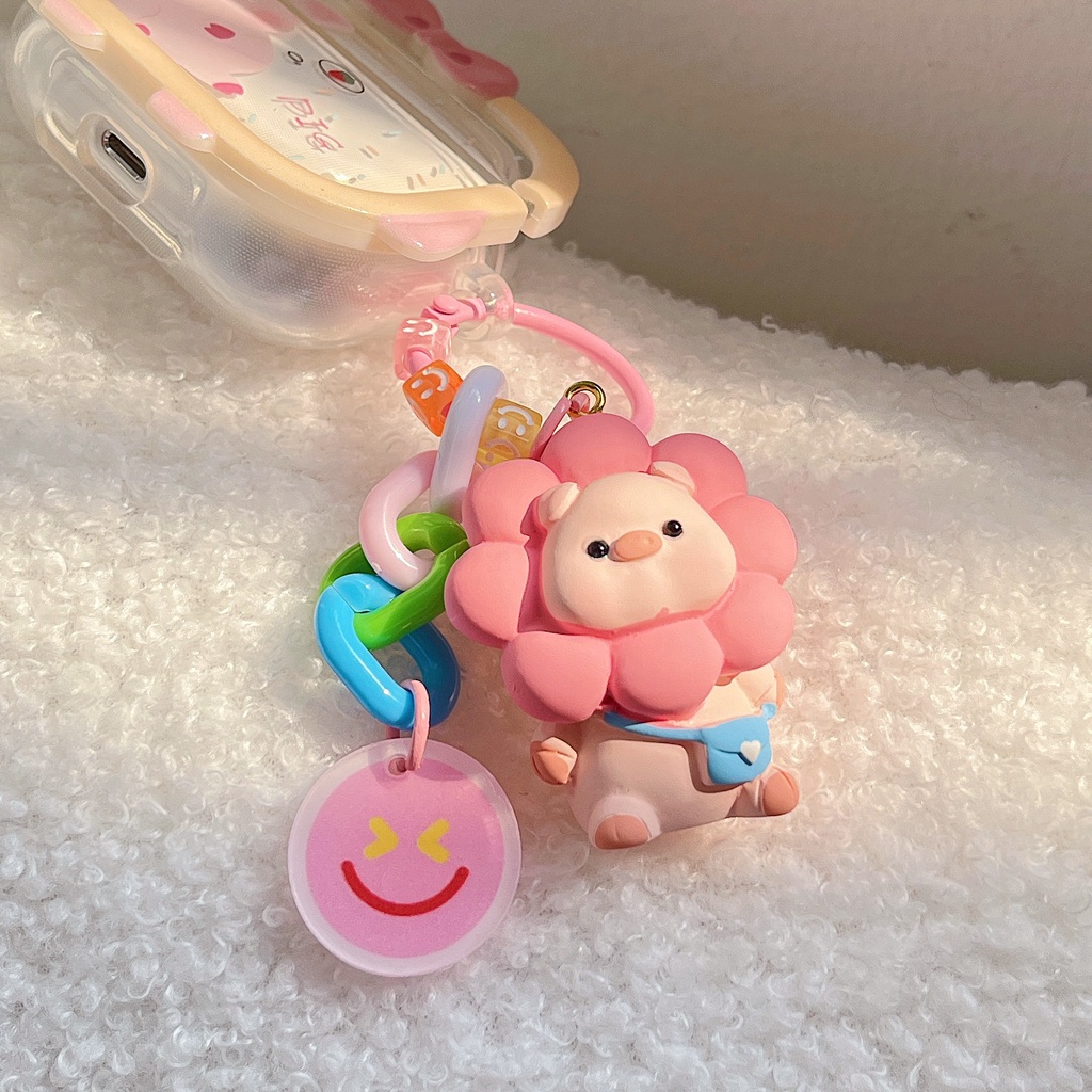 Vỏ Bảo Vệ Hộp Sạc Tai Nghe Bluetooth AirPods 1 2 pro 3 2021 gen3 Bằng Silicon Hình Heo / Bướm 3D Dễ Thương Kèm Móc Treo Tiện Dụng