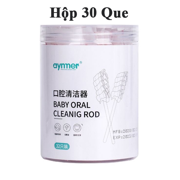 Gạc rơ lưỡi AYNNER vệ sinh răng miệng an toàn cho bé,hôp 32 que