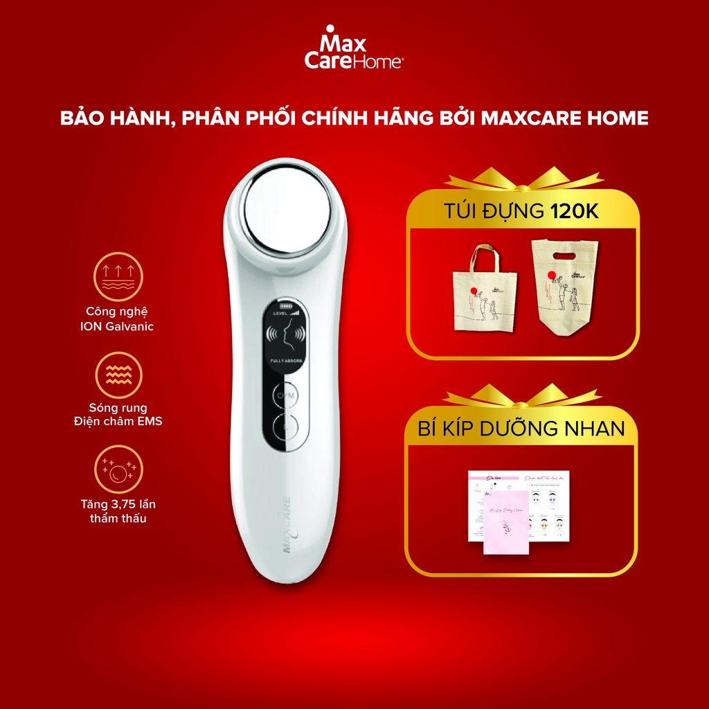 Máy đẩy tinh chất ION dưỡng trắng Maxcare Max888 (làm sạch sâu - đẩy tinh chất - cấp ẩm - dưỡng da) thương hiệu Nhật Bản