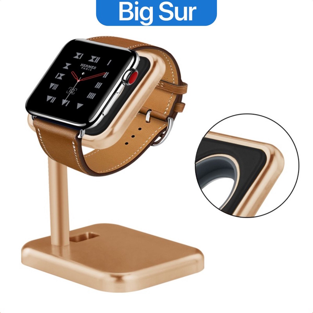 Đế sạc Apple Watch dạng treo sạc kiêm giá đỡ hợp kim nhôm cho đồng hồ thông minh.