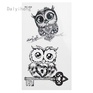 (Hàng Mới Về) 1 Hình Xăm Dán Tạm Thời Chống Nước Hình Chim Cú Dễ Thương