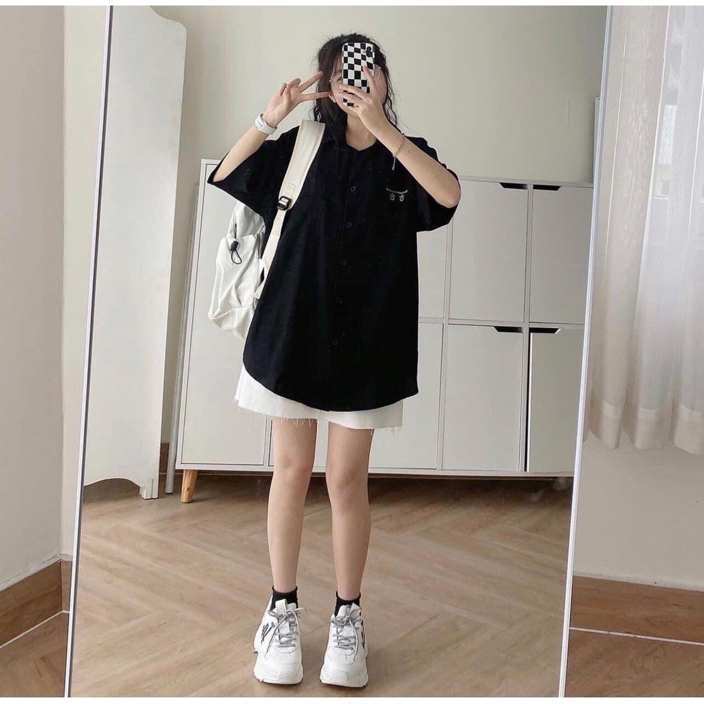 Áo Sơ Mi Cộc Youre JOLIE Nữ  🌸 Thun kiểu form rộng tay lỡ học sinh phong cách đường phố hàn quốc Ulzzang 🌸