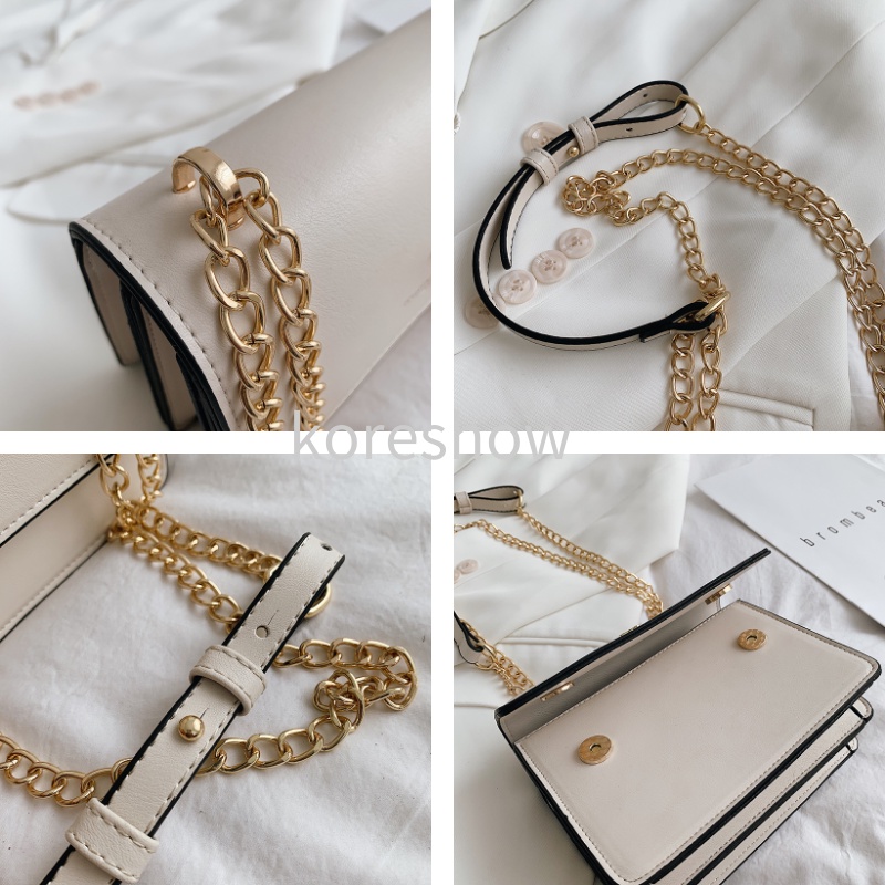 Túi Xách Nữ Đẹp Túi Đeo Chéo Da Pu Phối Dây Xích Thời Trang Hàn Quốc Trẻ Trung Cho Nữ-69