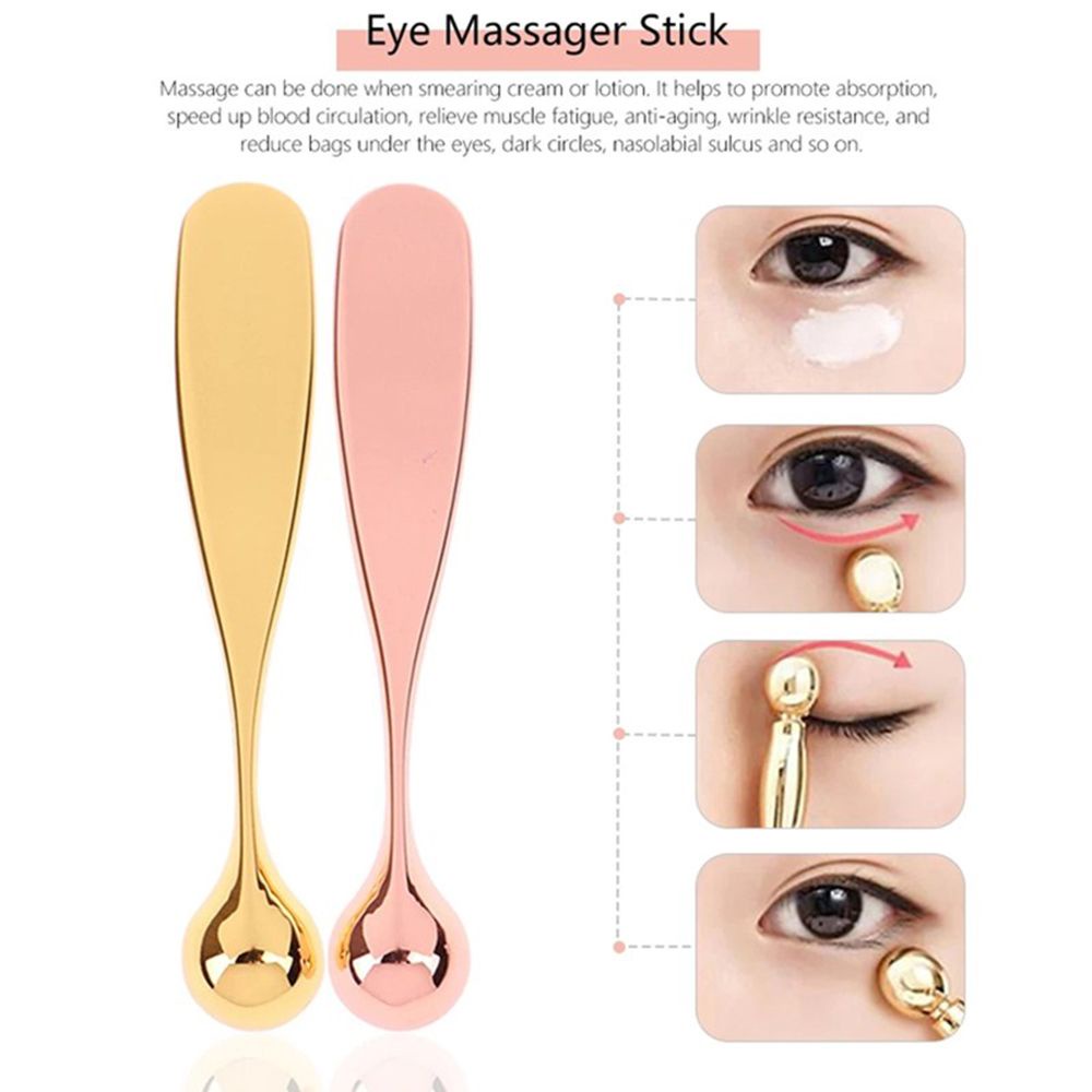 [Hàng mới về] Muỗng massage da mắt bằng hợp kim chống nếp nhăn giảm mệt mỏi hai màu tùy chọn tiện dụng