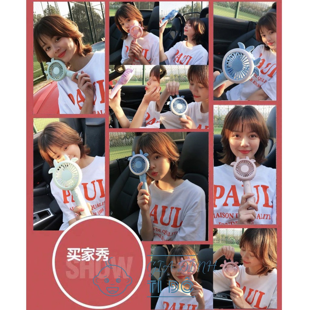 Quạt cầm tay mini IMEBOBO 3 Cấp Độ Gió Có Đèn Led | BigBuy360 - bigbuy360.vn