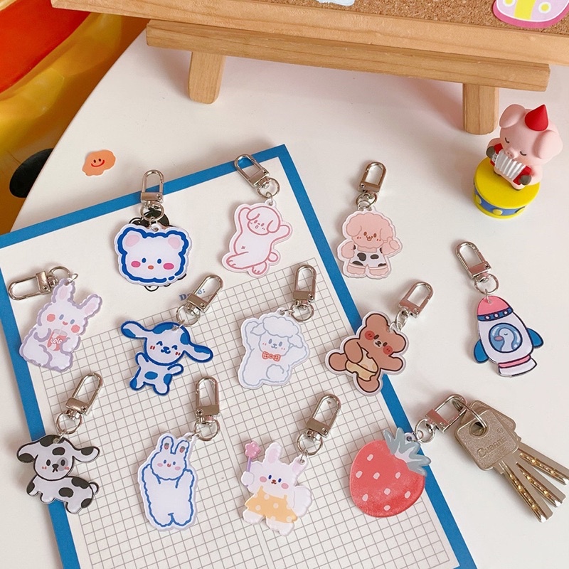 Móc khoá case airpod, móc ốp, hộp bút,... nhiều hình dễ thương