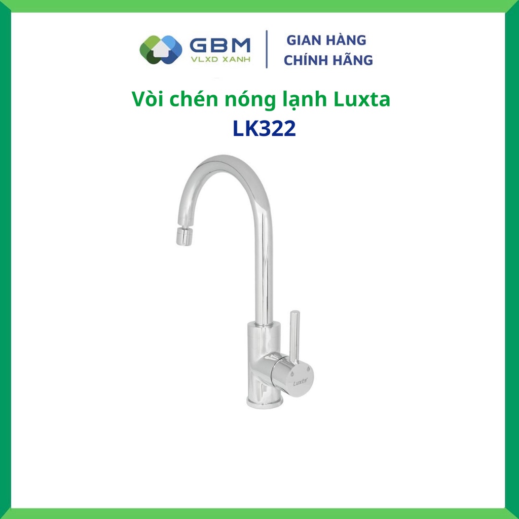 [Mã BMBAU300 giảm 10% đơn 499K] Vòi Chén Nóng Lạnh Luxta LK322-VLXD XANH