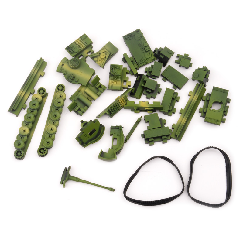 Bộ Đồ Chơi Lắp Ráp Mô Hình Xe Tăng Chiến Đấu 4D WW2 1:72