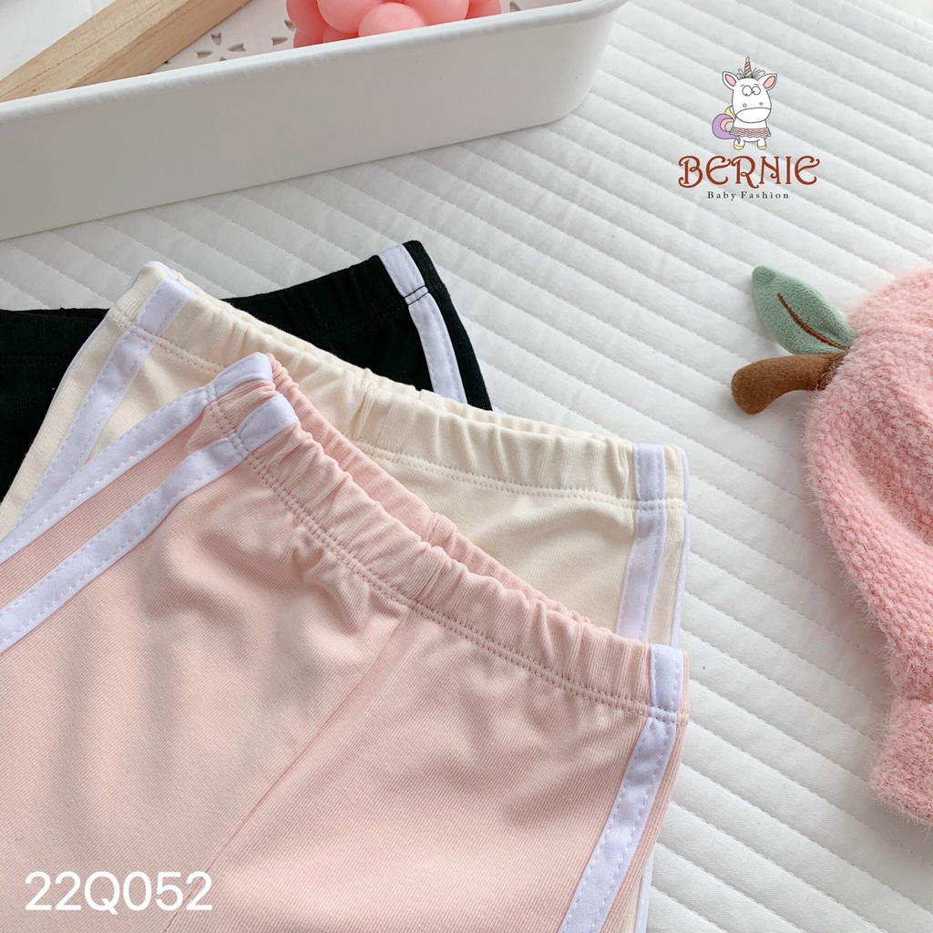 Quần legging bé gái phong cách thể thao, quần ngố bé gái xinh xắn, cotton mềm