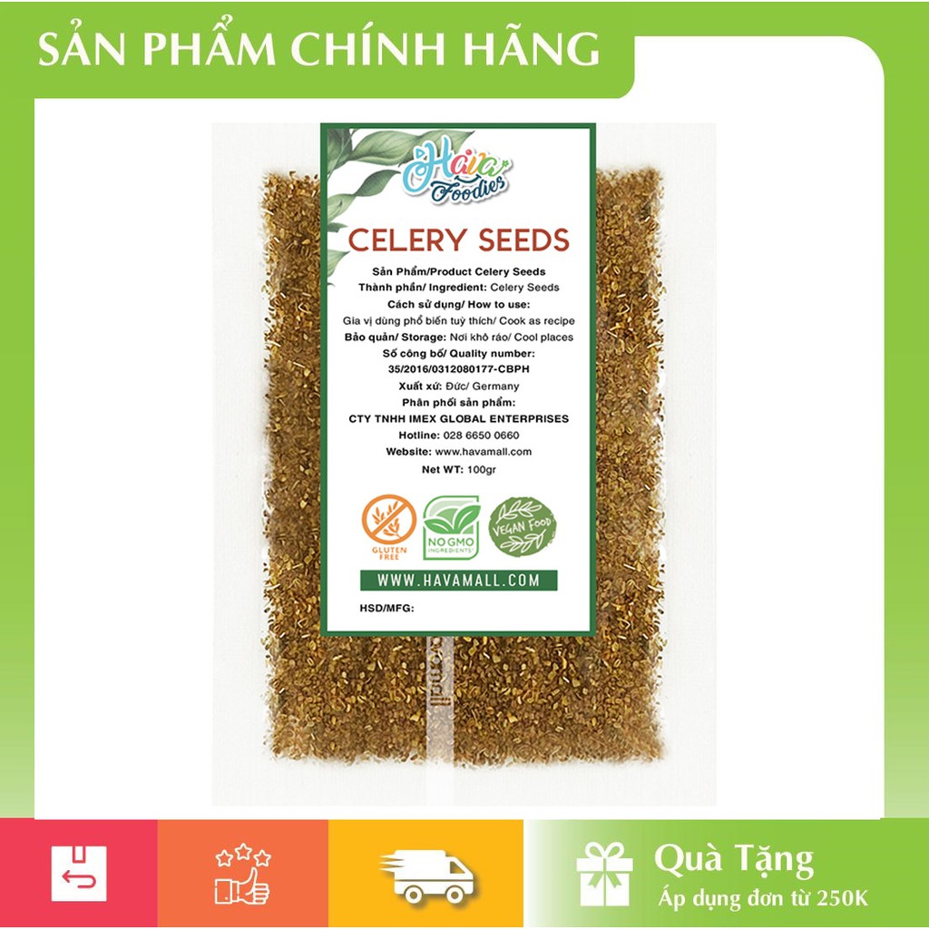 [HÀNG CHÍNH HÃNG] Hạt Cần Tây Gói 100gr – Celery Seeds