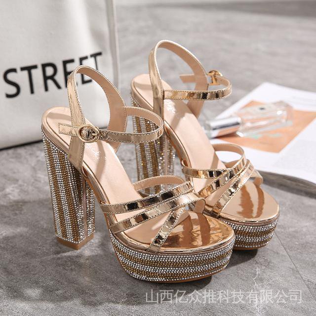 Giày Sandal Cao Gót 14cm/15cm Thiết Kế Sành Điệu Cho Nữ