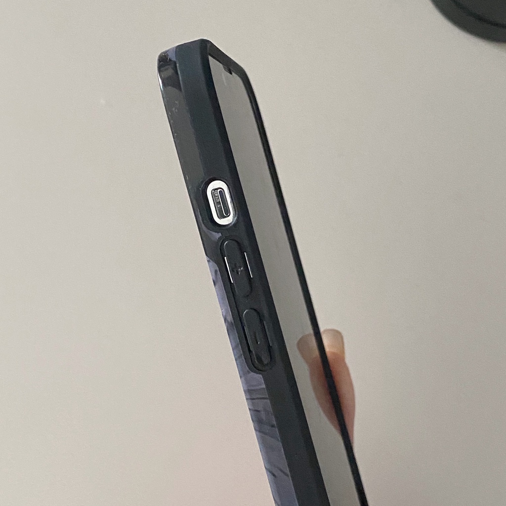 Ốp Điện Thoại Họa Tiết Hoa Màu Đen Thời Trang Chống Sốc Cho iPhone 14 / 13 / 12 / 11