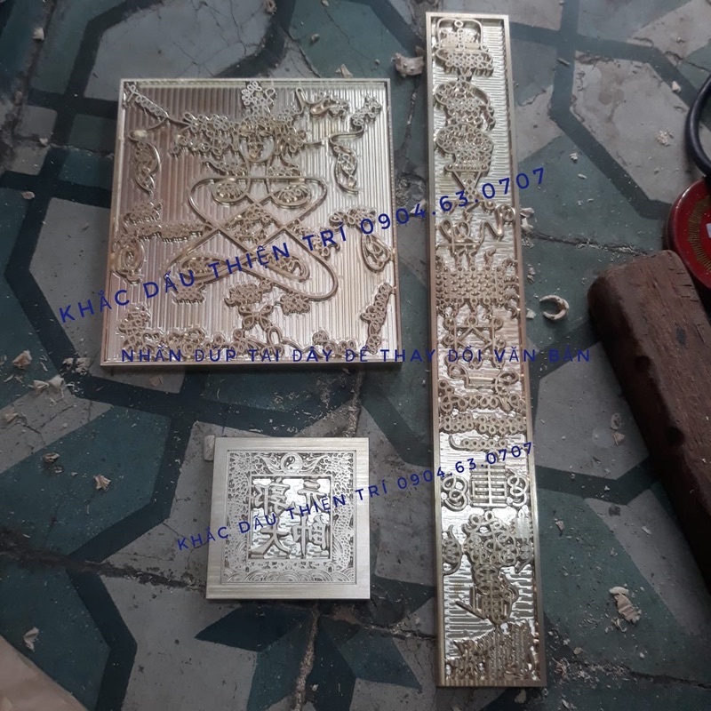 Dấu đồng tam bảo , Ngọc hoàng , tứ phủ , nhà Trần các cỡ 6-10 cm, cán gỗ đen .khắc máy cnc