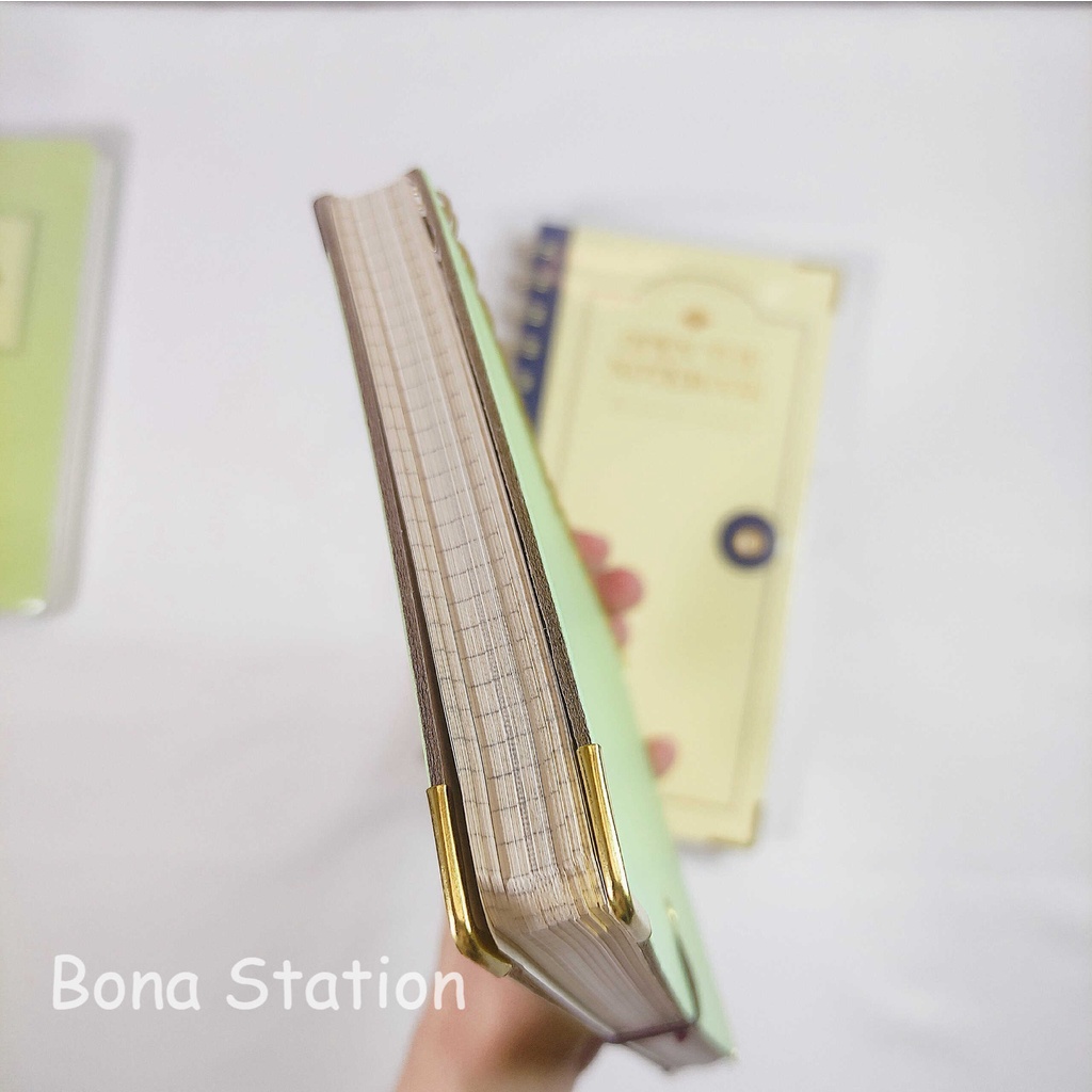 Sổ tay ô vuông vintage notebook bìa cứng 100 trang 100gsm | BNM048