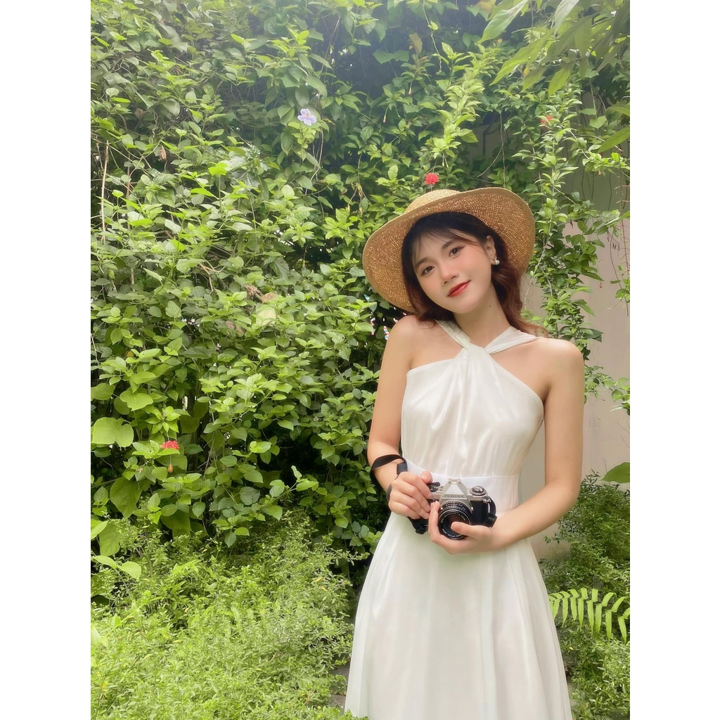 Váy cổ yếm xoắn TIINSTORE V0D537