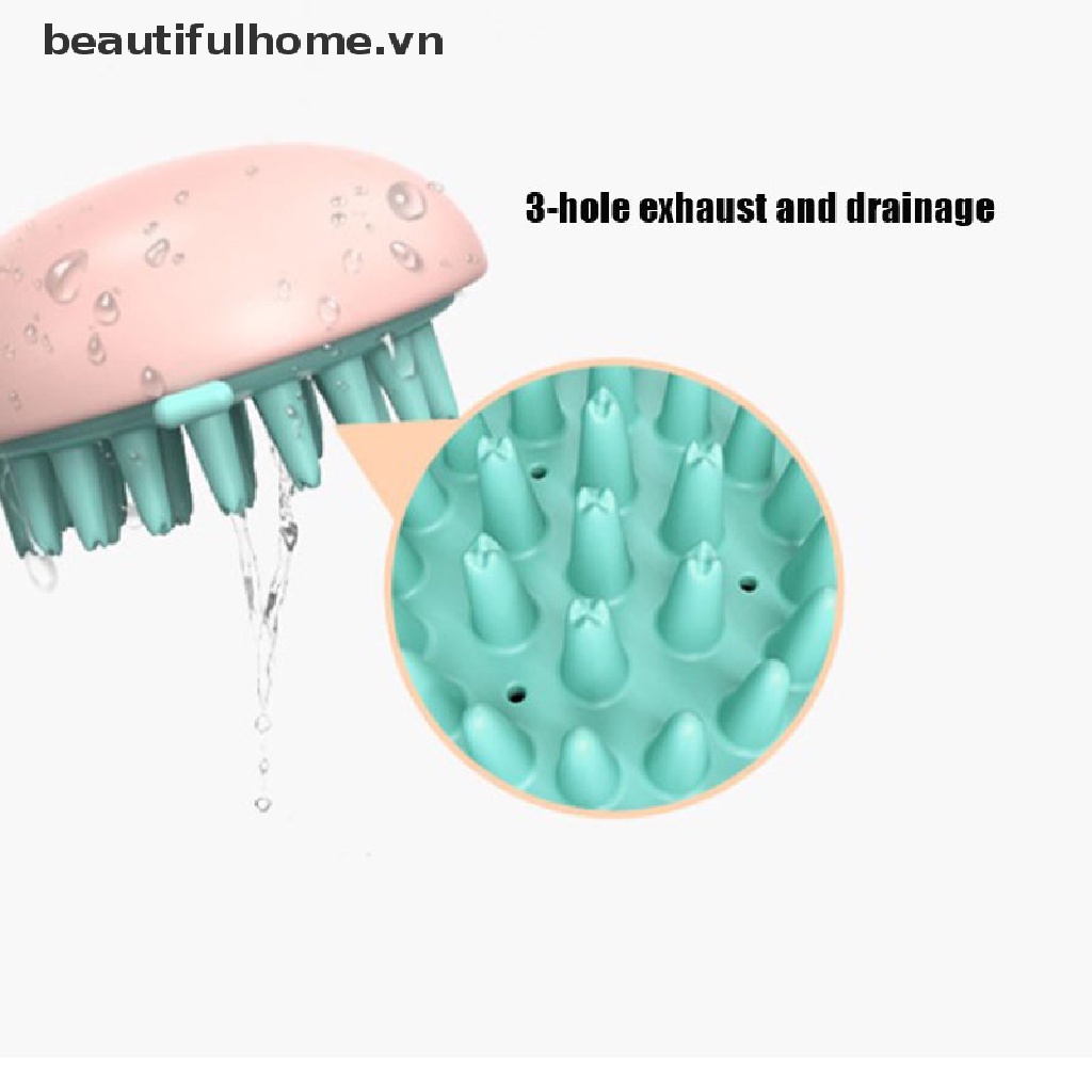 Lược Silicone Mát Xa Da Đầu Tiện Dụng