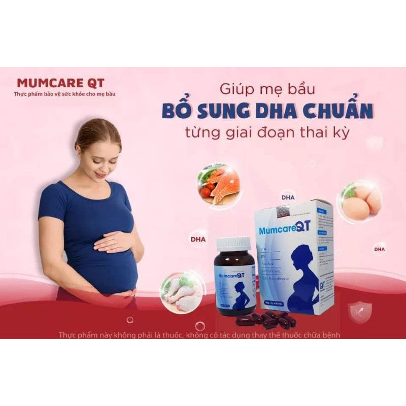 MumcareQT bổ sung DHA, sắt, acid folic chuẩn cho mẹ bầu, tăng cường trí não cho thai nhi