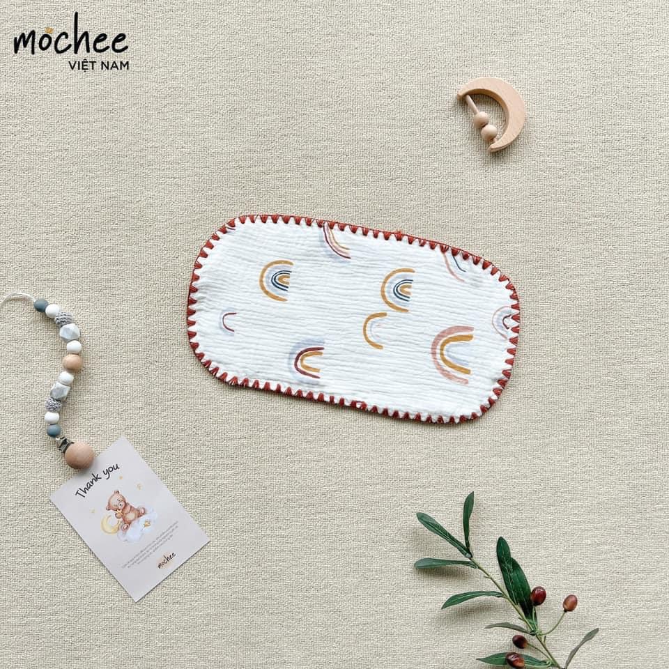 GỐI LÓT THẤM MỒ HÔI VẢI MUSLIN MOCHEE KÍCH THƯỚC 15X30CM