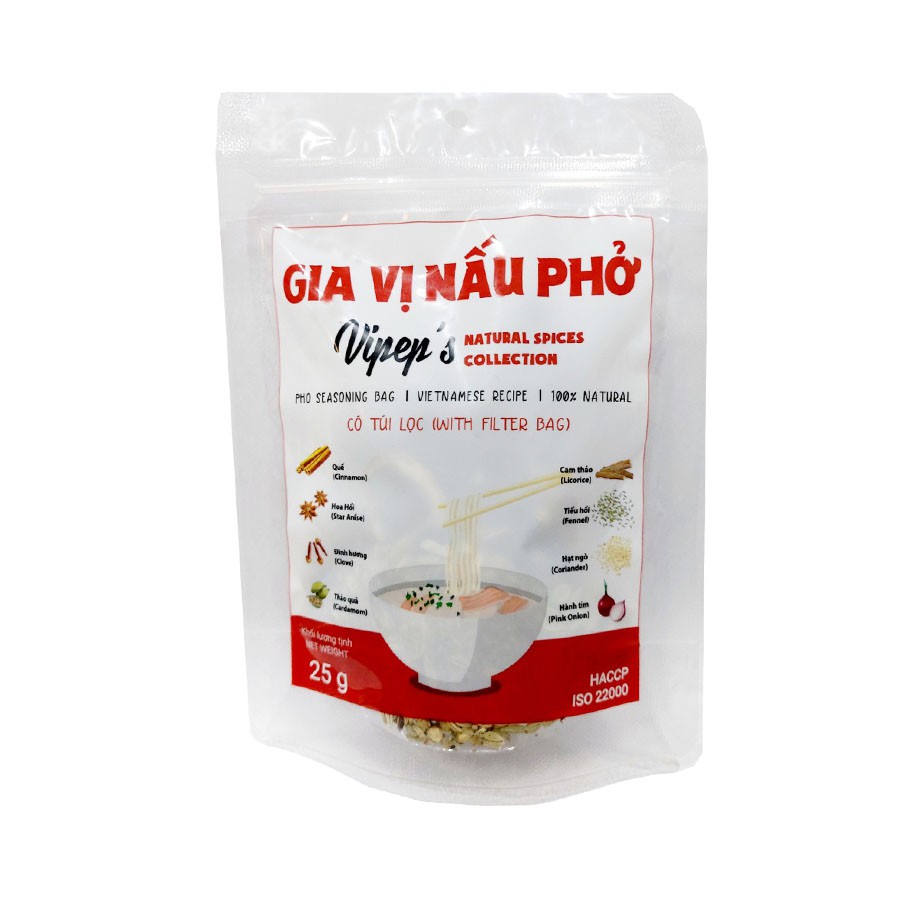 Combo 5 Gói Gia Vị Nấu Phở Vipep - Gia Vị Nấu Phở Bò