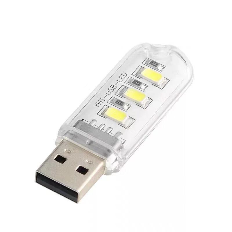 Thanh đèn LED mini gồm 3bóng cổng cắm USB thích hợp để bàn học 6500k tiết kiệm điện magic