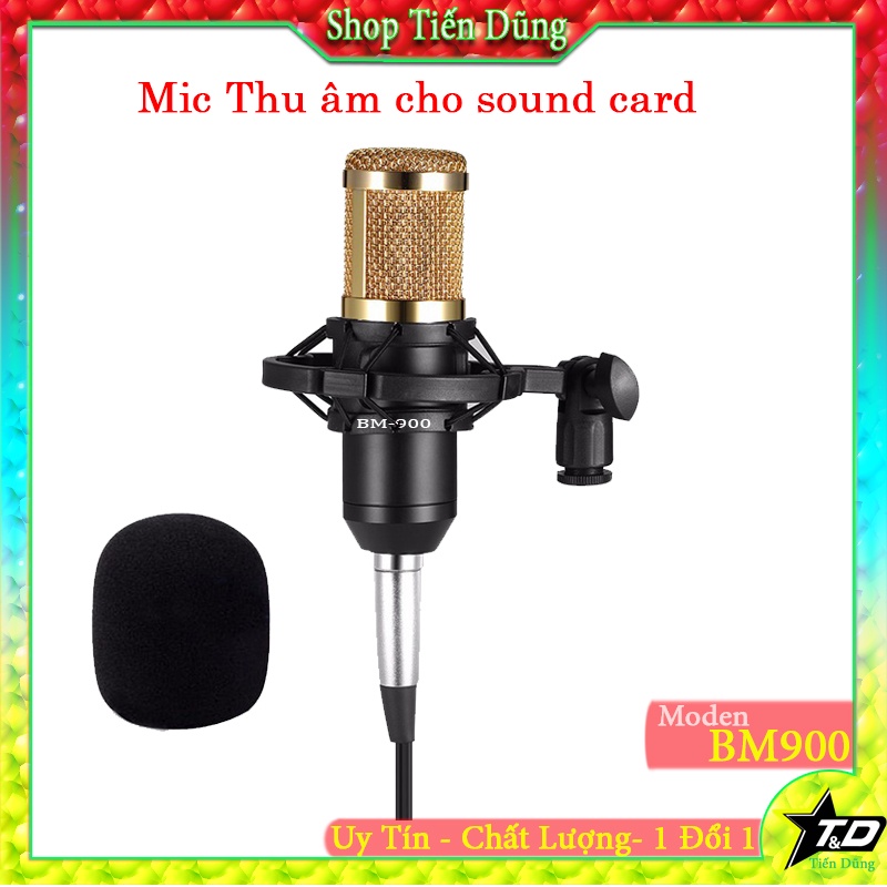Mic thu âm bm900 dùng cho các sound card để thu âm và livestream mic BM900 chạy nguồn 5V,bảo hành 1 đổi 1