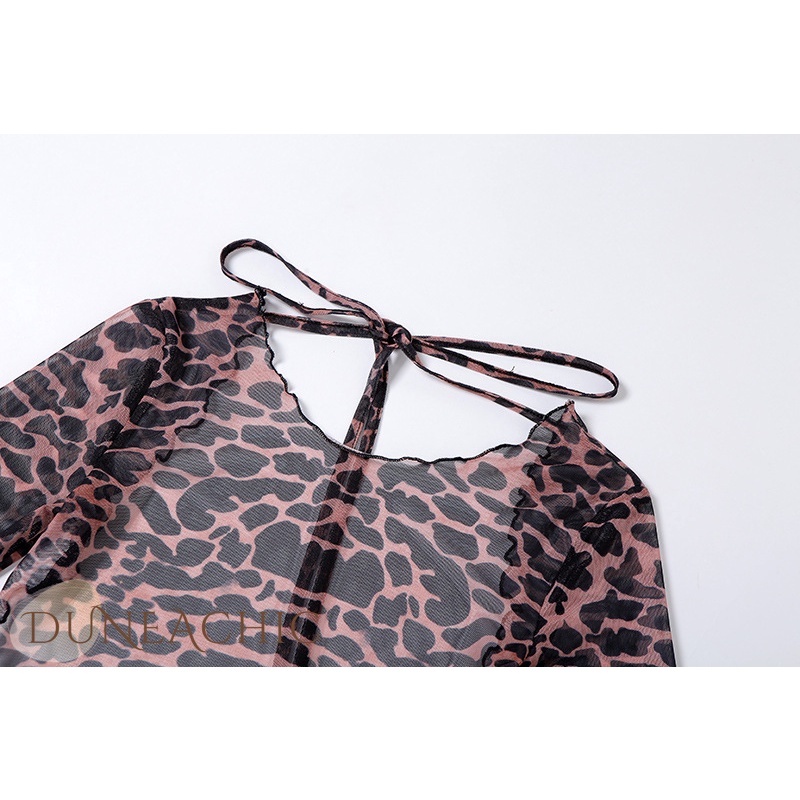 DUNEA Đầm Tay Loe Hở Lưng Gợi Cảm Dành Cho Nữ