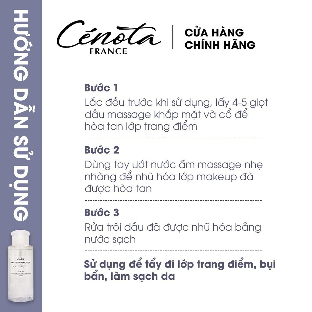 Nước tẩy trang Cénota Makeup Remover