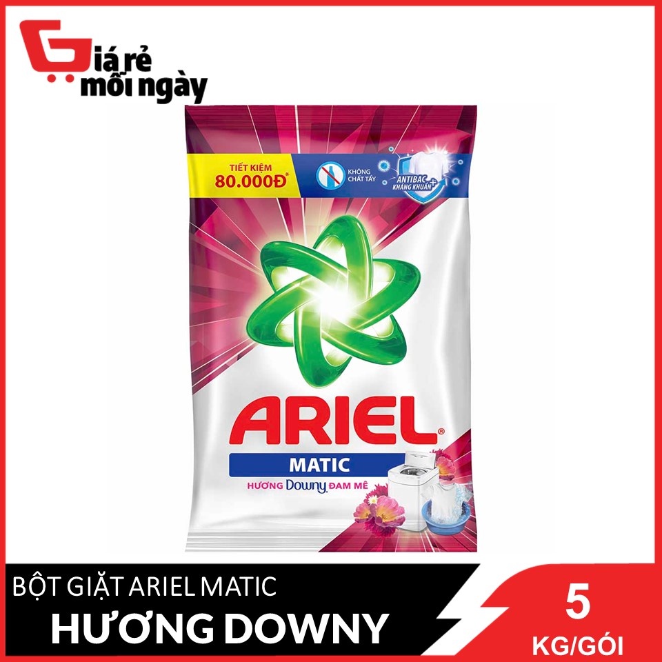 Bột giặt Ariel Hương Downy đam mê (Đỏ) 5kg