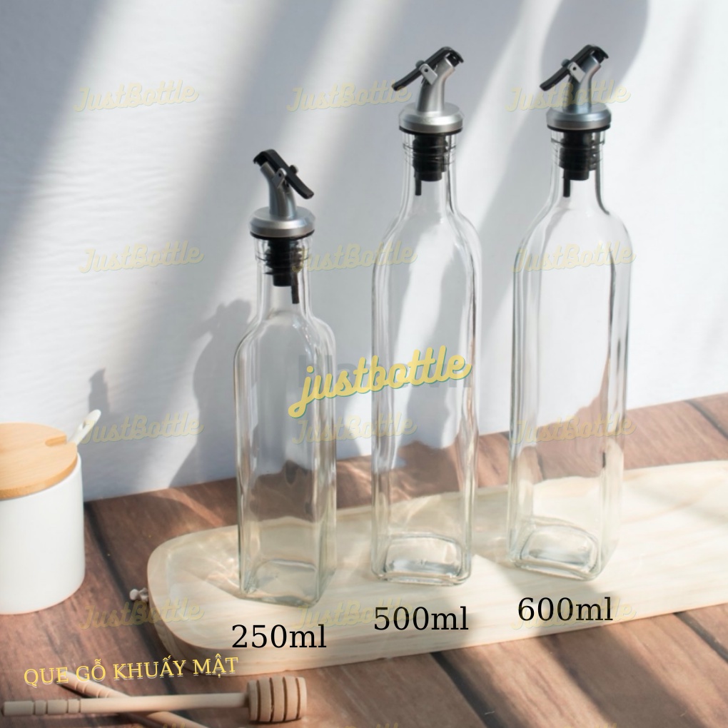 CHAI CHIẾT RÓT XỊT ĐỰNG DẦU ĂN 250ML 500ML 600ML🥇ĐƯỢC CHỌN TEM NHÃN 🥇CHAI ĐỰNG GIA VỊ NƯỚC MẮM TƯƠNG RƯỢ DẤM THỦY TINH