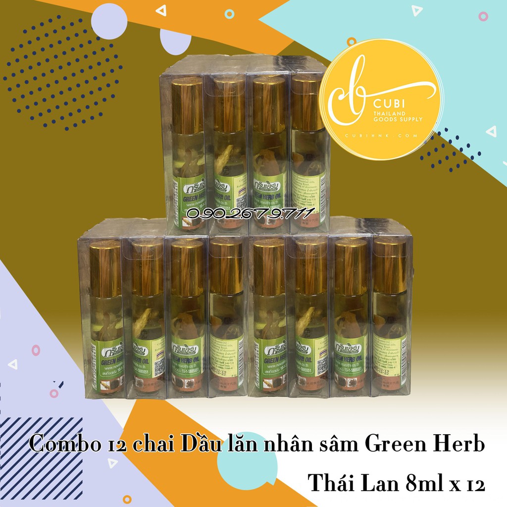 Dầu lăn nhân sâm Green Herb Thái Lan