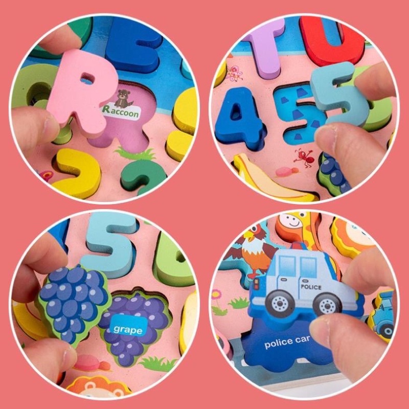 Đồ Chơi Thông Minh- Bảng Gỗ câu Cá đa Năng kèm bảng Chữ Cái