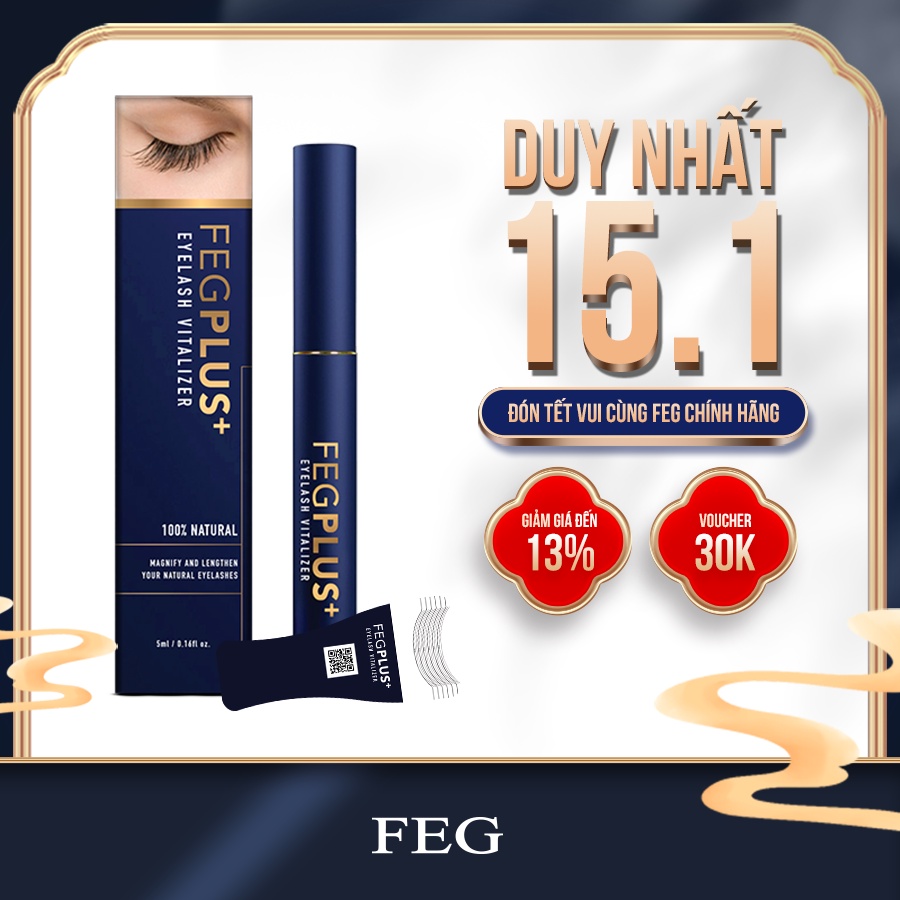 Dưỡng mi FEG Plus+ Eyelash Vitalizer Mi dài 35mm, Không gây quầng thâm