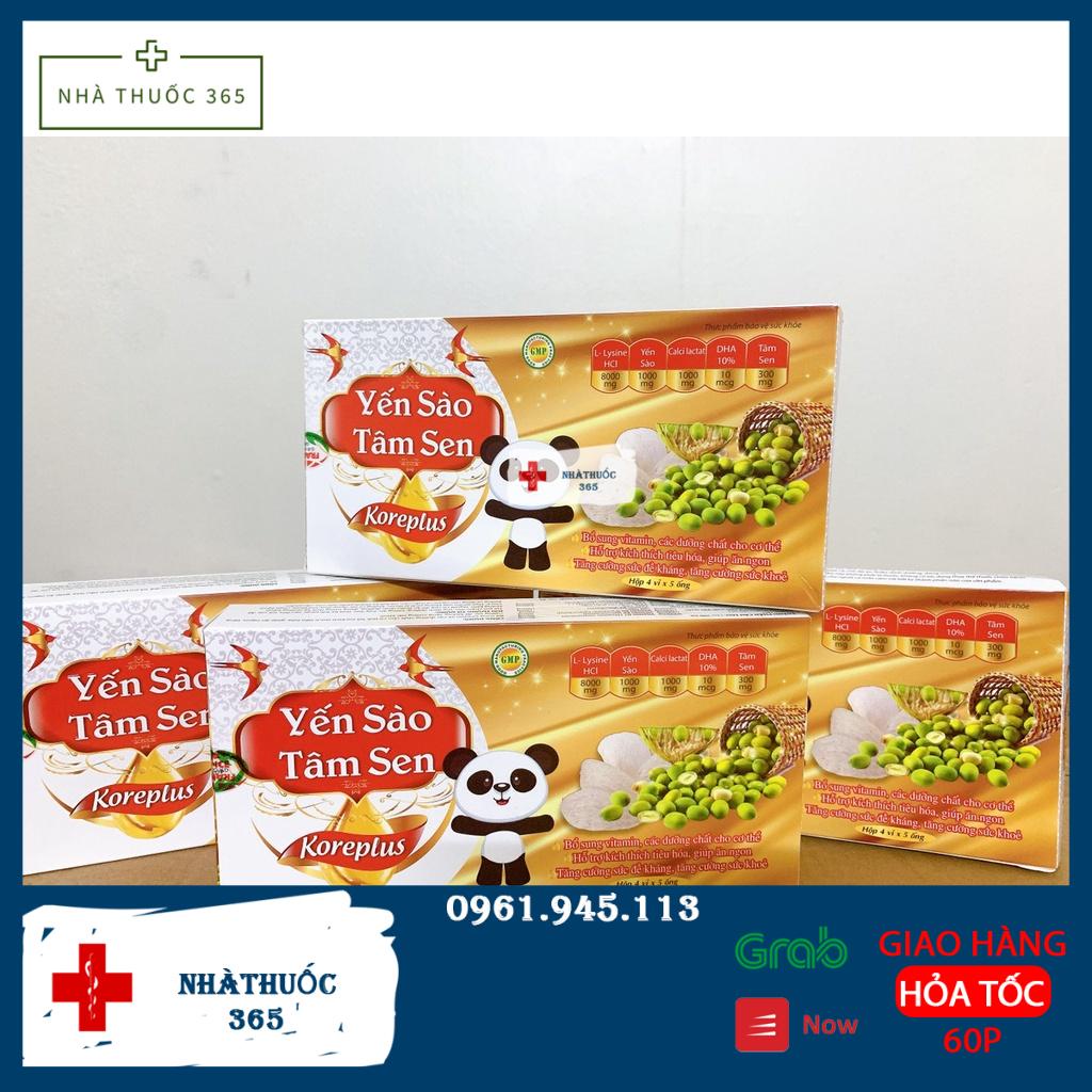 Yến Sào Tâm Sen Koreplus - Bổ sung vitamin,hỗ trợ kích thích tiêu hóa, giúp ăn ngon, tăng cường sức đề kháng (H20 ống)