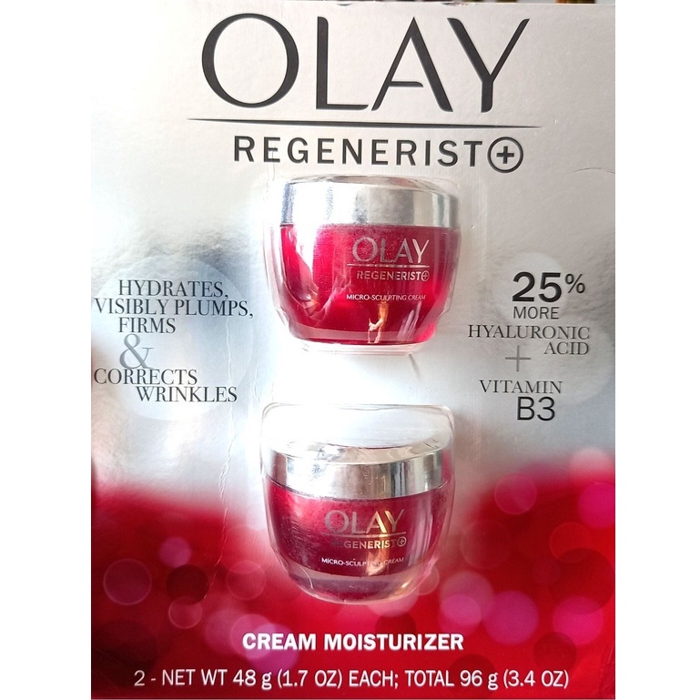 Kem Dưỡng Da Olay Chống Lão Hóa 25% Hyaluronic Acid + Vitamin B3 / Vitamin C + Peptide 24