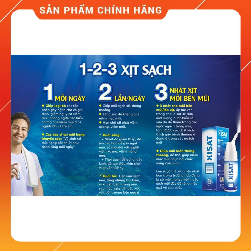 Dung Dịch Nước Biển Sâu Xisat Xịt Thông Mũi 75ml ,Xixat,Sixat,Sisat