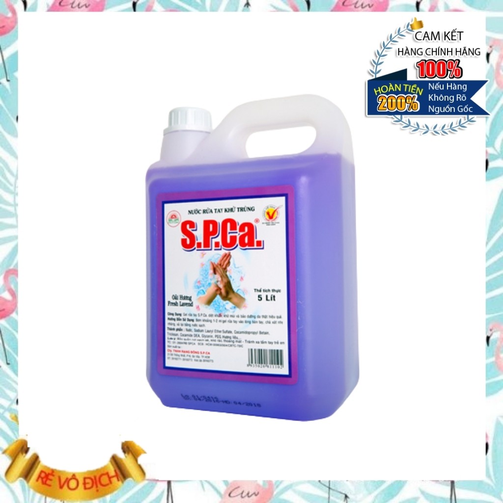 Nước Rửa Tay SPCA Can 5 Lít Bảo Vệ Da Tay