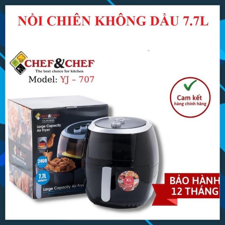 NỒI CHIÊN KHÔNG DẦU CHEF&amp;CHEF 7,7L vs 6,5L và 5,5L BẢO HÀNH 12 THÁNG