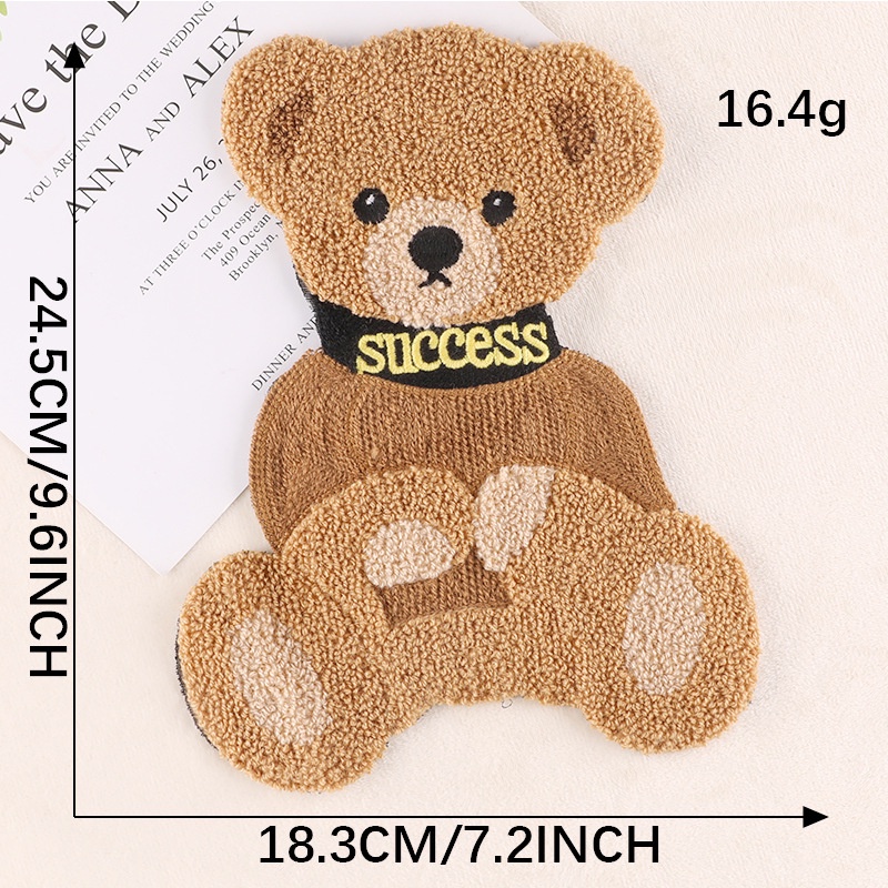 Miếng Dán Trang Trí Túi Xách Thêu Hình Gấu Dễ Thương DIY