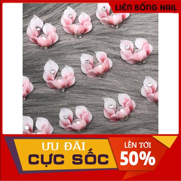 Hoa chân ôm chai - hoa bột nail