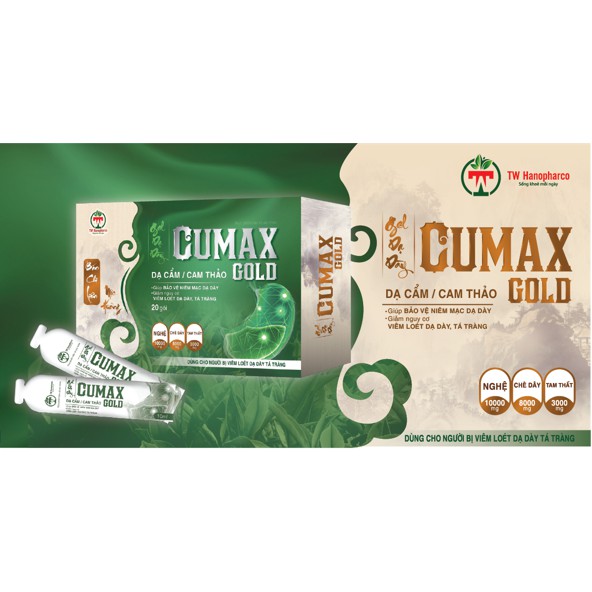 GEL DẠ DÀY CUMAX GOLD trung hòa acid, giảm acid dịch vị, bảo vệ niêm mạc dạ dày, tá tràng  ( HỘP 20 GÓI*10ml )