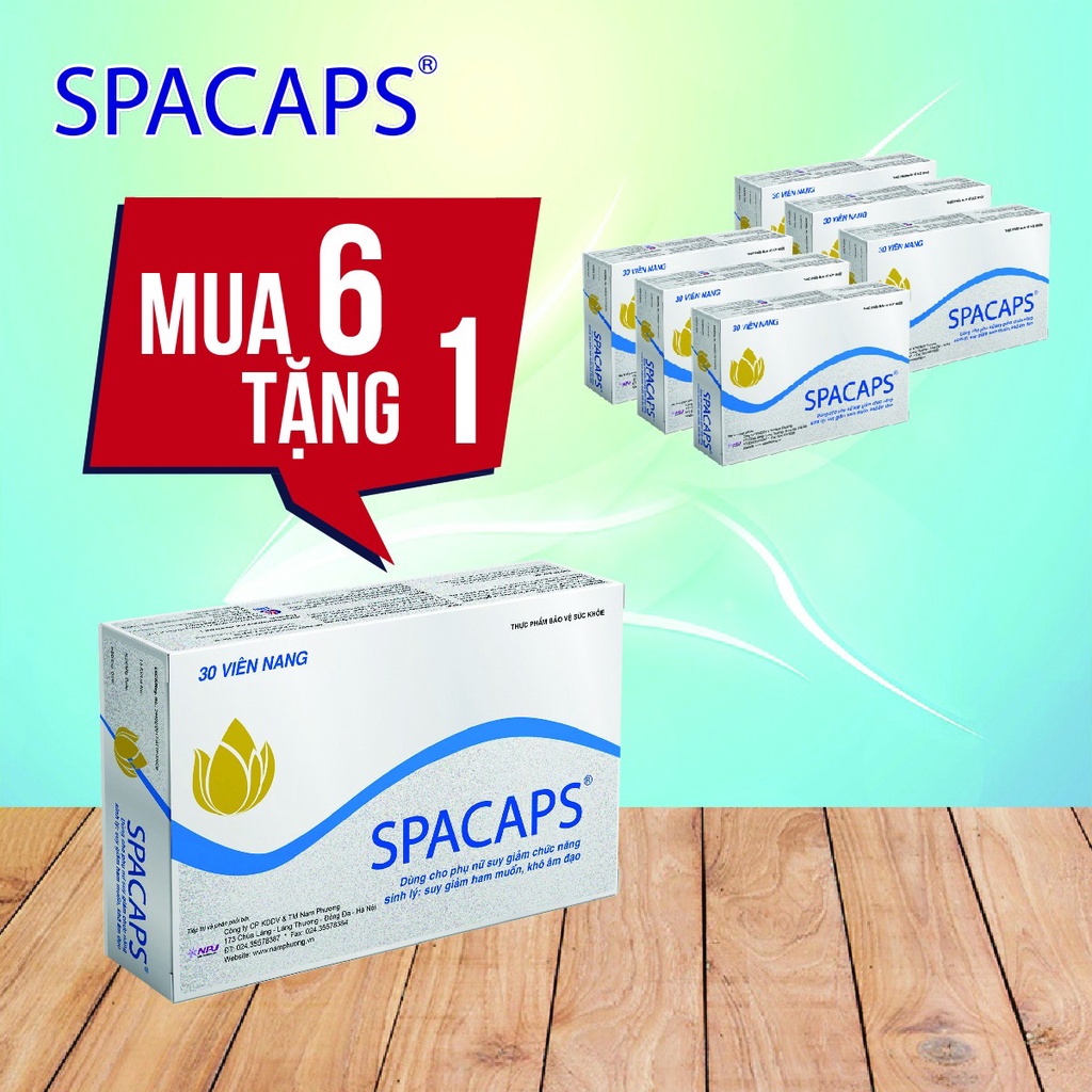 SPACAPS - Tăng tiết dịch nhờn, cải thiện ham muốn nữ giới.