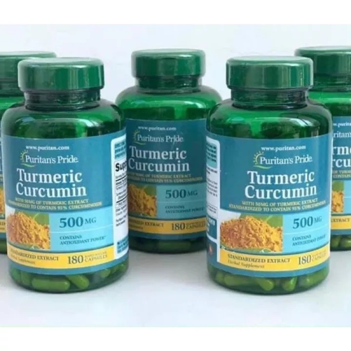 Viên uống tinh chất nghệ Puritan’s Pride Turmeric Curcumin 500mg 180 viên