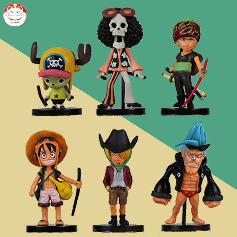 Bộ Sưu Tập Búp Bê Nhân Vật One Piece (6 Cái)