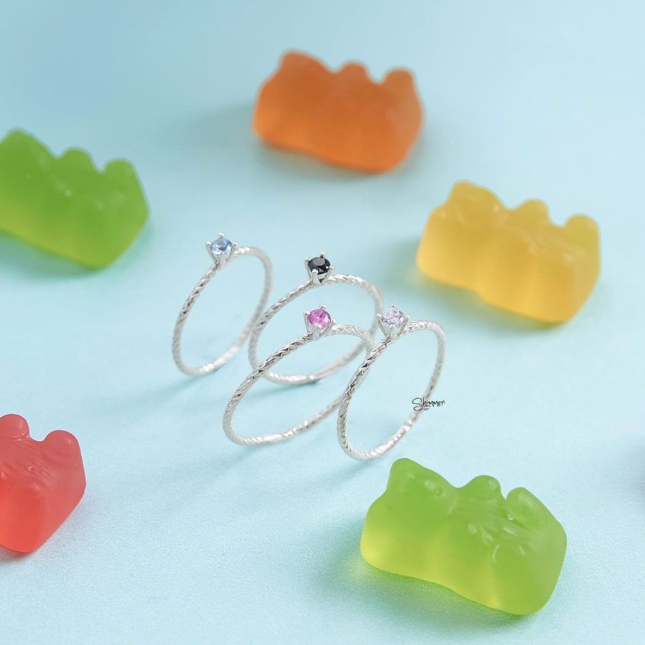 Nhẫn Nữ Bạc 925 COLORFUL - Shimmer Silver