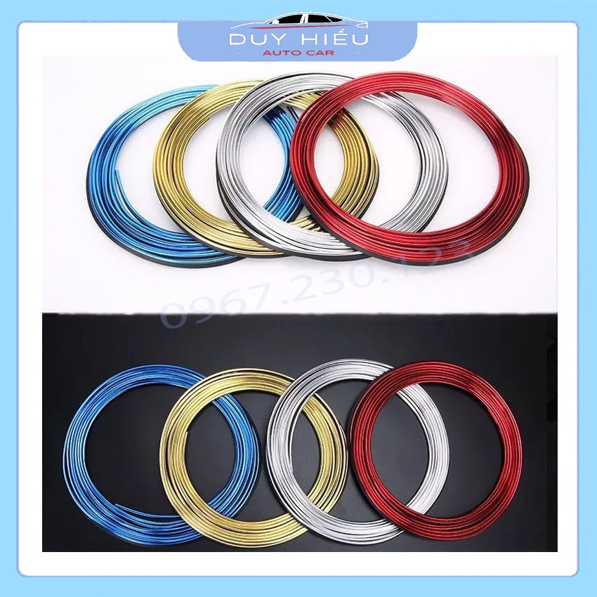 Chỉ trang trí nội thất ô tô nhét khe rãnh viền cuộn 5m kèm dụng cụ đi dây