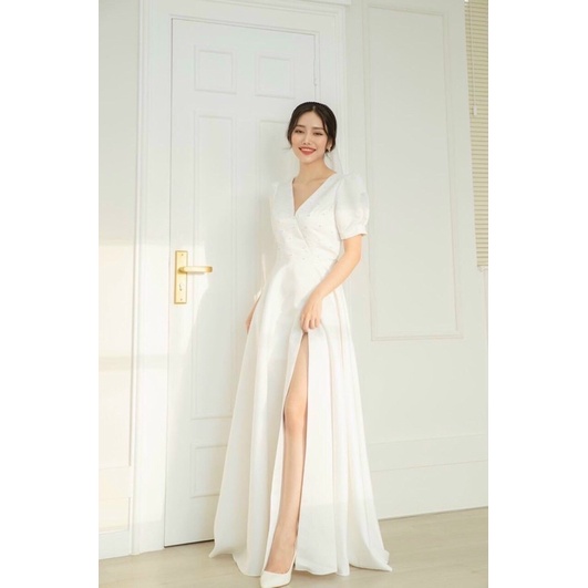 ĐẦM DẠ HỘI XẺ ĐÙI KẾT CƯỜM Full size S/M/L/XL