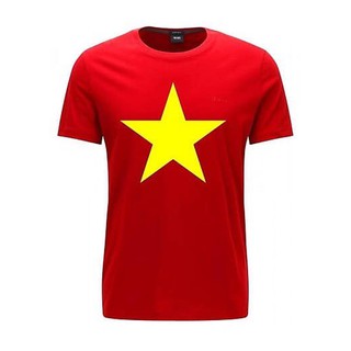 Áo Thun Cờ Đỏ Sao Vàng Nam Nữ visava Vải Cotton tici Có 4 Size S,M,L,XL Chất Đẹp