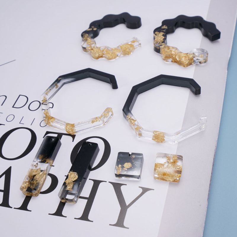 Khuôn Silicone Làm Mặt Dây Chuyền / Khuyên Tai Bằng Nhựa Epoxy Diy