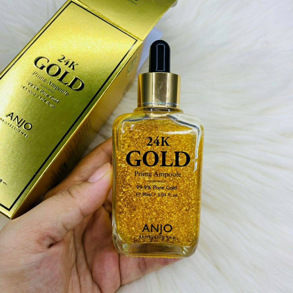 Tinh chất dưỡng da chống lão hóa vàng Anjo 24K Gold Prime Ampoule 90ml - 99,9% VANG 24K NGUYÊN CHẤT