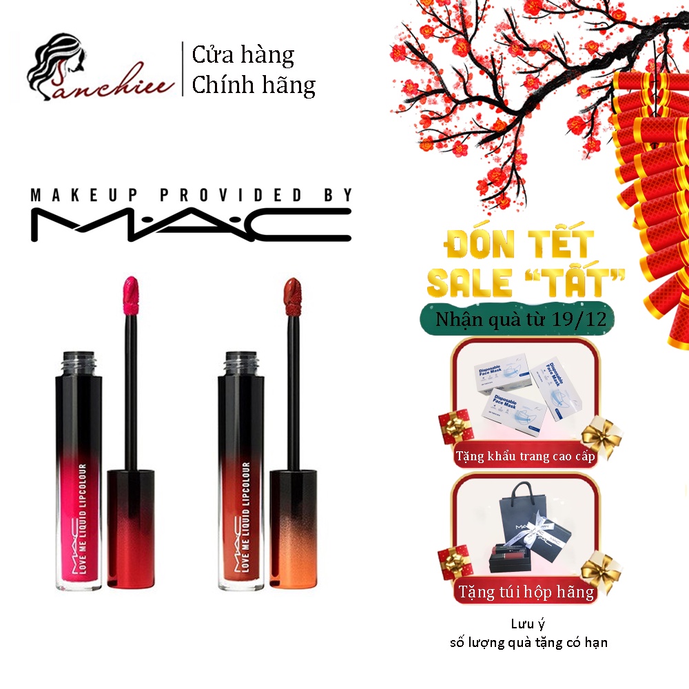 Son MAC kem chứa dưỡng ẩm MAC Love Me Liquid Lipcolour - Liquid Lipstick 3.1ml, Mới ra Mắt 2021